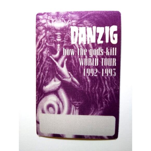 Danzig Backstage Pass Original 1992 - 1993 Rock Concert Demon How The Gods Kill - Picture 1 of 2